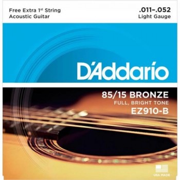 Encordoamento Para Violão EZ-910 Aço 0.11 D'ADDARIO