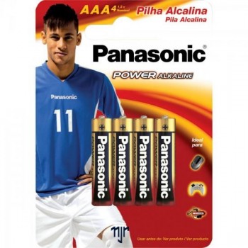 Pilha Alcalina AAA LR03XAB/4B1 (Cartela c/ 4 unid.) PANASONIC - CXM / 192