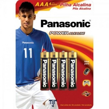 Pilha Alcalina AAA LR03XAB/4B1 (Cartela c/ 4 unid.) PANASONIC - CXM / 192 Pilha Alcalina AAA LR03XAB/4B1 (Cartela c/ 4 unid.) PANASONIC - CXM / 192