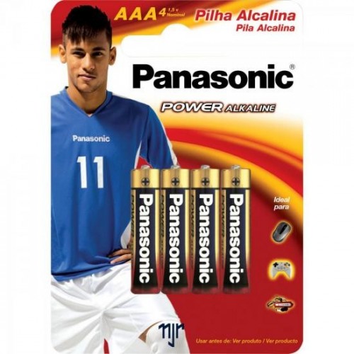 Pilha Alcalina AAA LR03XAB/4B1 (Cartela c/ 4 unid.) PANASONIC - CXM / 192