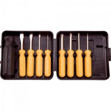 Jogo de Mini Chaves de Fenda/Phillips com 9 peças VONDER