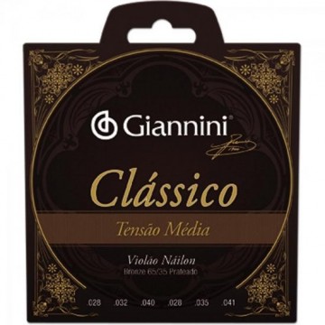 Encordoamento Para Violão GENWPM Série Clássico Nylon Média GIANNINI
