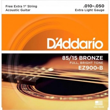 Encordoamento Para Violão EZ-900B Aço 010 D'ADDARIO