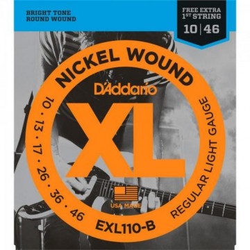 Encordoamento Para Guitarra EXL110B 0.10 D'ADDARIO