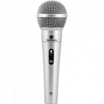 Microfone Dinâmico Supercardióide Cabo 4,5m MDC201 Prata HARMONICS