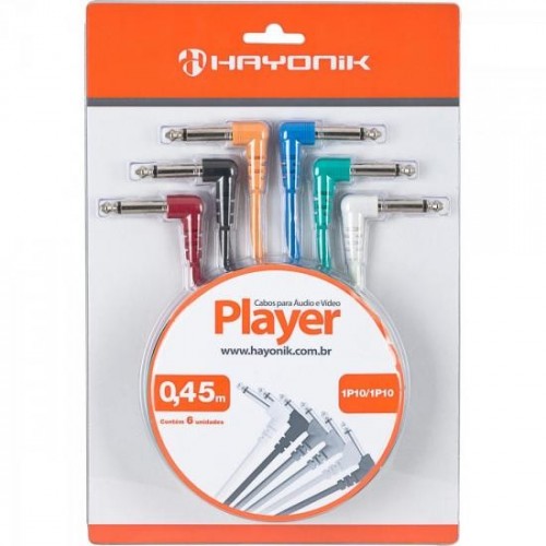 Cabo para Pedal P10 45cm PLAYER Colorido HAYONIK