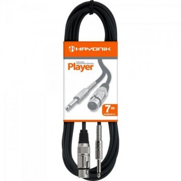 Cabo para Microfone XLR(F) X P10 7m PLAYER Preto HAYONIK