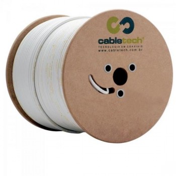 Cabo Coaxial RG6 60 BR BOBINA CABLETECH - BOB / 305
