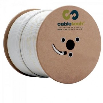 Cabo Coaxial RG6 60 BR BOBINA CABLETECH - BOB / 305 Cabo Coaxial RG6 60 BR BOBINA CABLETECH - BOB / 305