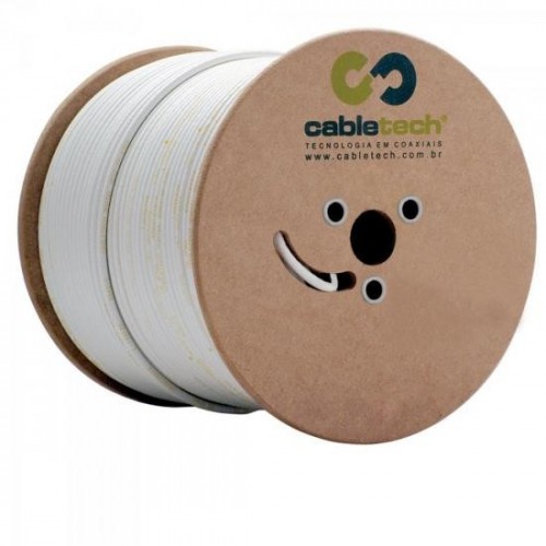 Cabo Coaxial RG6 60 BR BOBINA CABLETECH - BOB / 305