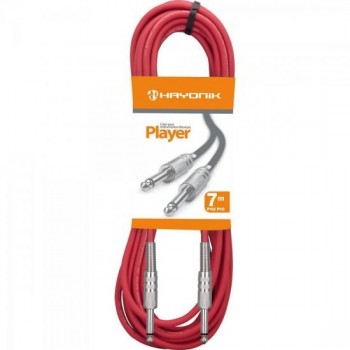 Cabo para Instrumentos P10 X P10 7m PLAYER Vermelho HAYONIK