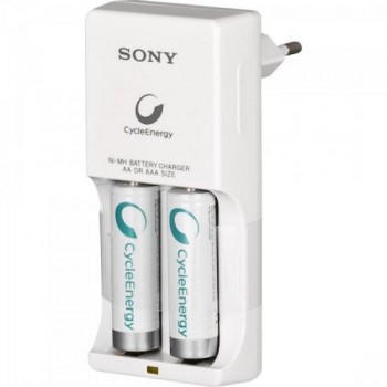 Carregador de Pilha AA 1000mAh BCG34HW2 Bivolt Branco Sony c/2 pilhas