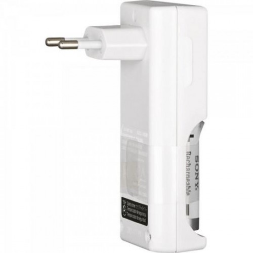 Carregador de Pilha AA 1000mAh BCG34HW2 Bivolt Branco Sony c/2 pilhas