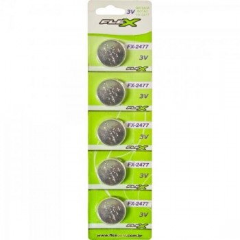 Pilha Moeda 3V FX2477 Prata FLEX - CAR / 5