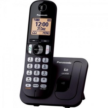 Telefone sem Fio com ID/Viva Voz KX-TGC210LBB Preto PANASONIC Telefone sem Fio com ID/Viva Voz KX-TGC210LBB Preto PANASONIC