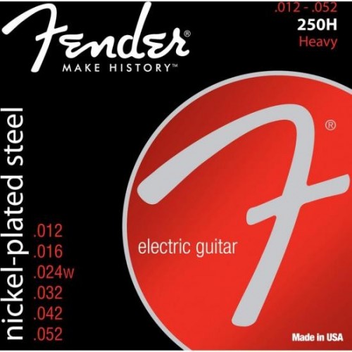 Encordoamento para Guitarra Aço 0.012 250H Niquelado FENDER
