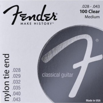 Encordoamento para Violão Nylon 0.028 100 CLEAR Prata Pura FENDER Encordoamento para Violão Nylon 0.028 100 CLEAR Prata Pura FENDER