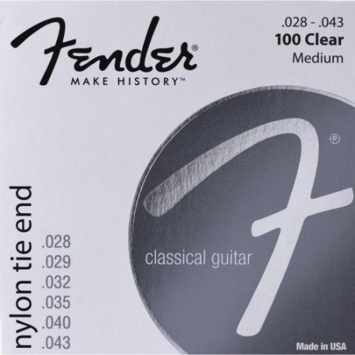 Encordoamento para Violão Nylon 0.028 100 CLEAR Prata Pura FENDER