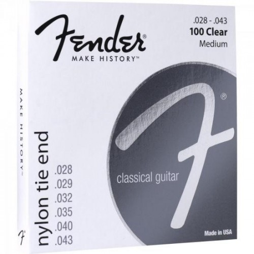 Encordoamento para Violão Nylon 0.028 100 CLEAR Prata Pura FENDER