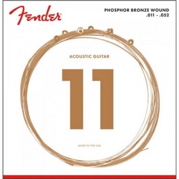 Encordoamento para Violão Aço 0.011 60CL Bronze Fosforoso FENDER