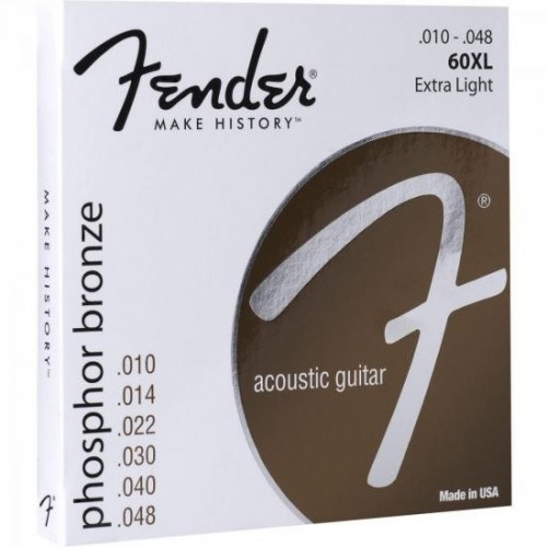 Encordoamento para Violão Aço 0.010 60XL Bronze Fosforoso FENDER