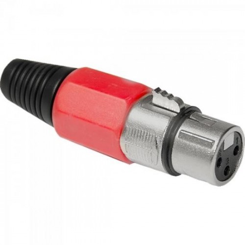 Conector Cannon Fêmea Plástico JCCN0005 Vermelho STORM - DEZ / 10