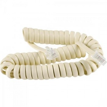Cabo para Telefone Espiral CBTL0022 RJ11 2m Bege STORM - PCT / 10