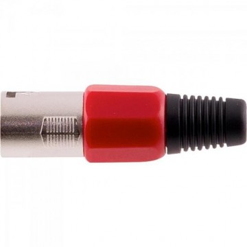 Conector Cannon XLR Macho PGCN0005 Plástico Vermelho STORM - DEZ / 10