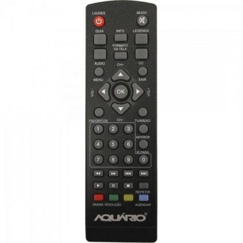 Controle Remoto Para Conversor Digital DTV-5000 Preto AQUARIO