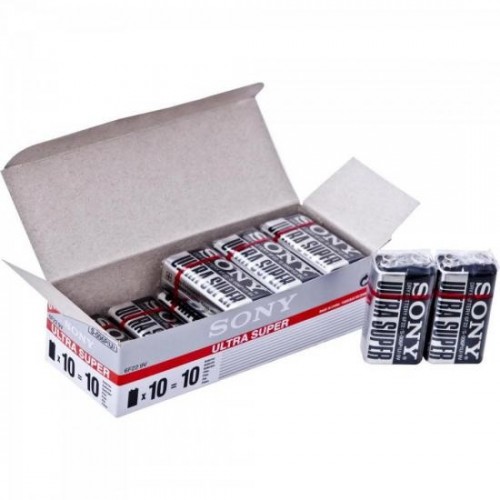 Bateria Zinco 9V S-006P-VPX Sony Caixa c/10 pilhas (cartela c/1) - BLI / 10