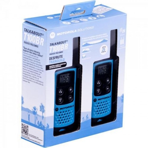 Rádio Comunicador Talkabout 25km T100BR Azul MOTOROLA - PAR / 2