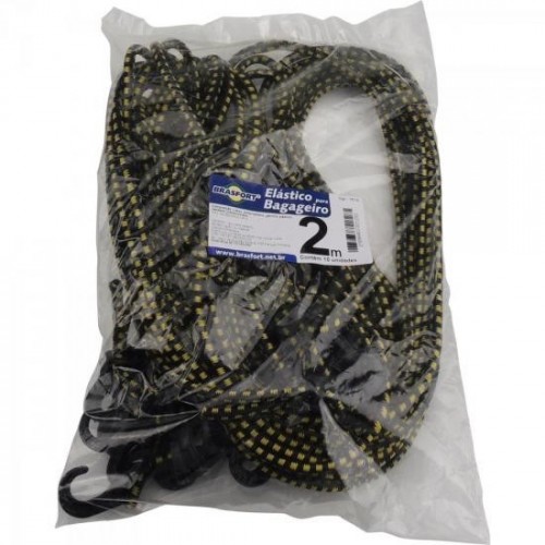 Elástico Para Bagageiro 2m Amarelo/Preto BRASFORT - PCT / 10