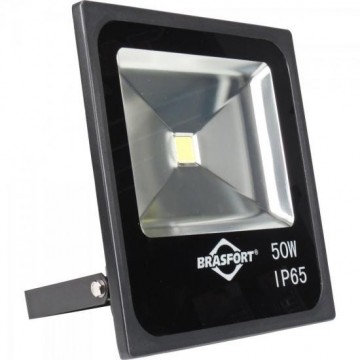 Refletor de LED 50W 6500K Bivolt SLIM Preto BRASFORT