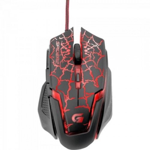 Mouse Gamer USB 3200DPI SPIDER 2 OM-705 Preto/Vermelho FORTREK