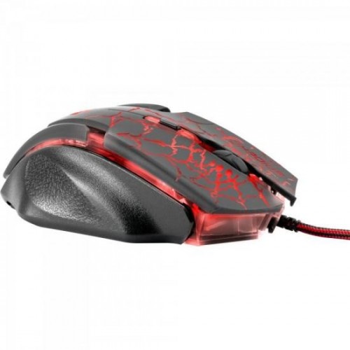 Mouse Gamer USB 3200DPI SPIDER 2 OM-705 Preto/Vermelho FORTREK