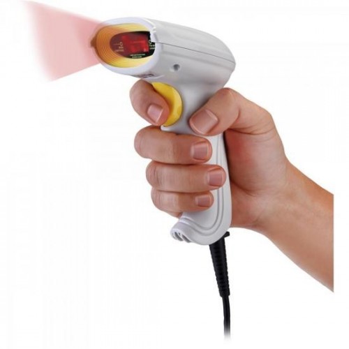 Leitor de Código de Barras com Fio GA126 LASER Branco MULTILASER