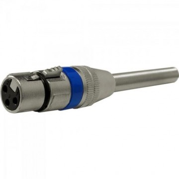 Plug XLR Canon Fêmea com Mola JCCN0016 Azul STORM - PCT / 5