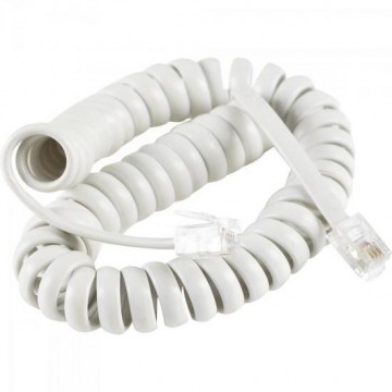 Extensor Para Telefone RJ11 4 Vias Espiral 2m CBTL0020 Branco STORM - PCT / 10