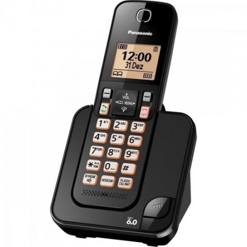 Telefone sem Fio com ID KX-TGC350LBB Preto PANASONIC