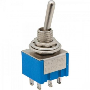 Chave Alavanca HH 6 Terminais ON/OFF/ON CHVS0024 Azul STORM - PCT / 10