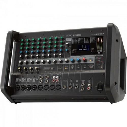 Mesa de Som Analógico Amplificado EMX7 Preto YAMAHA
