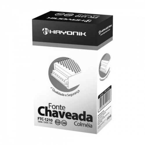Fonte Colmeia 10A Bivolt Chaveada FTC1210 HAYONIK