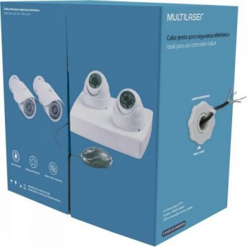 Cabo CCI CFTV 305m 0,50mm SE-139 Preto MULTILASER - CX / 305