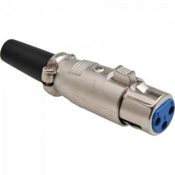 Plug Jack Cannon Fêmea com Prensa JCCN0007 Níquel STORM - DEZ / 10