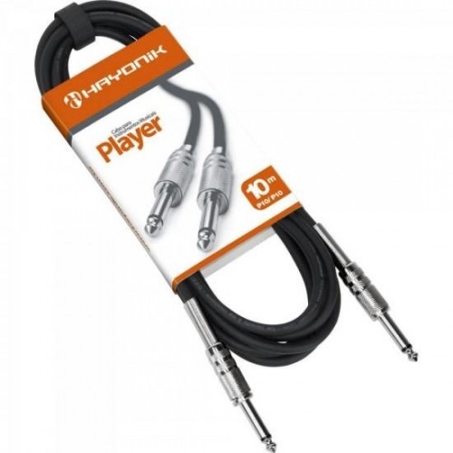 Cabo Para Guitarra P10 x P10 10m PLAYER Preto HAYONIK