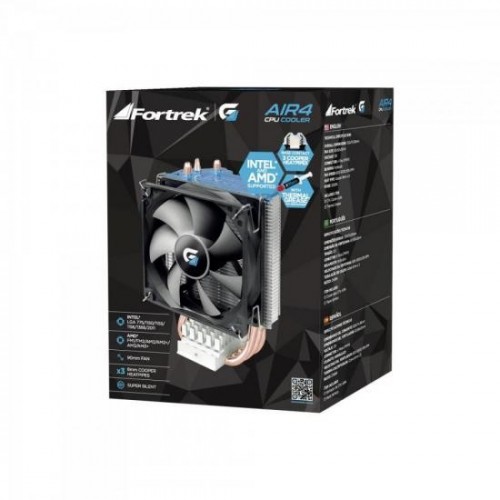Cooler Para CPU Gamer AIR4 Preto FORTREK