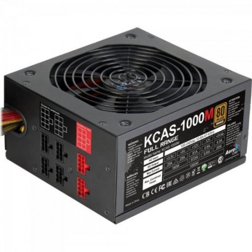 Fonte ATX KCAS 1000W Modular Full Range 80 Plus Bronze PFC Ativo AEROCOOL