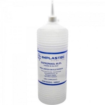 Álcool Isopropilíco 1000ML ISOPROPANOL Transparente IMPLASTEC