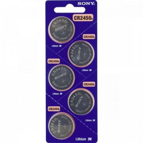Pilha Lithium CR2450 B Sony cartela c/5 pilha - CAR / 5