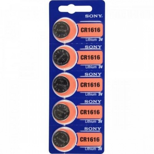 Pilha Lithium CR1616 B Sony cartela c/5 pilha - CAR / 5